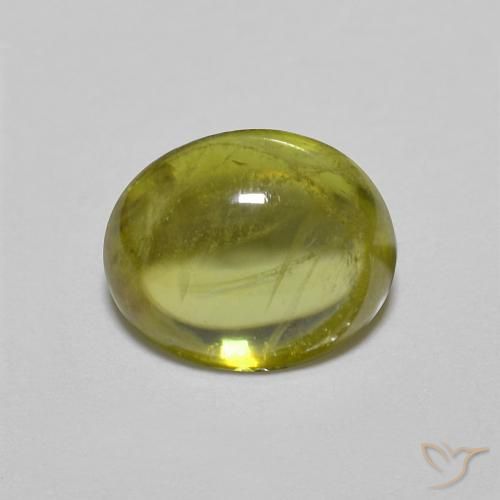 1.25ct 天然 温暖的森林绿 榍石, 椭圆形, 透明