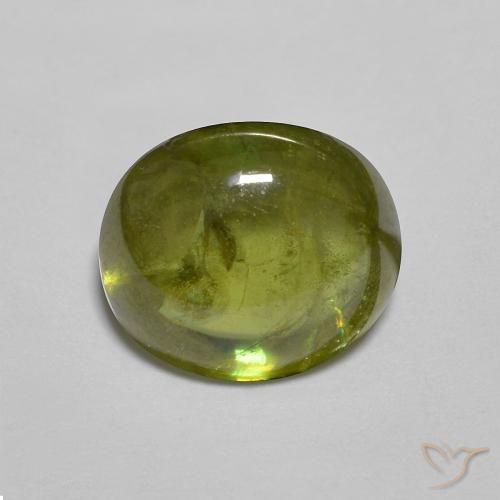 2.17ct 天然 中绿色 榍石, 椭圆形, 透明