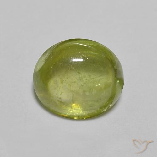 1.41ct 天然 橄榄绿色 榍石, 椭圆形, 透明