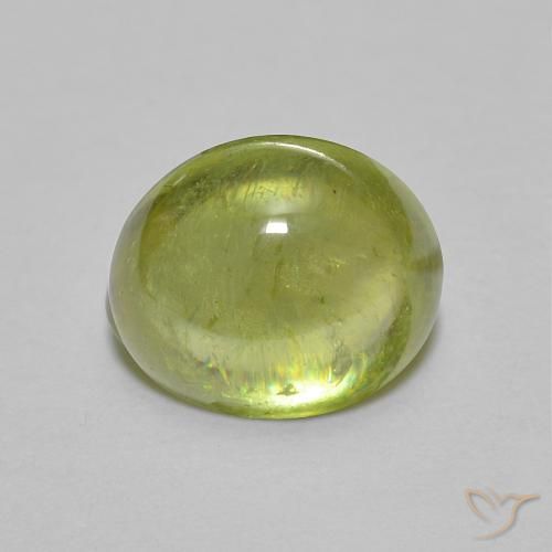 1.56ct 天然 亮绿色 榍石, 椭圆形, 透明