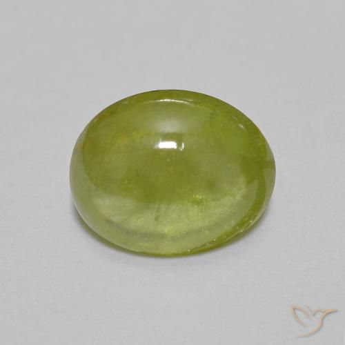 2.03ct 天然 橄榄绿色 榍石, 椭圆形, 透明