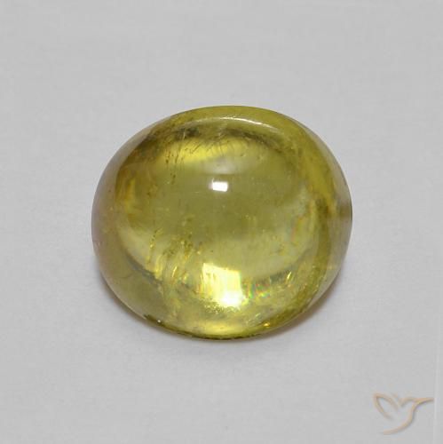 1.47ct 天然 黄绿色 榍石, 椭圆形, 透明