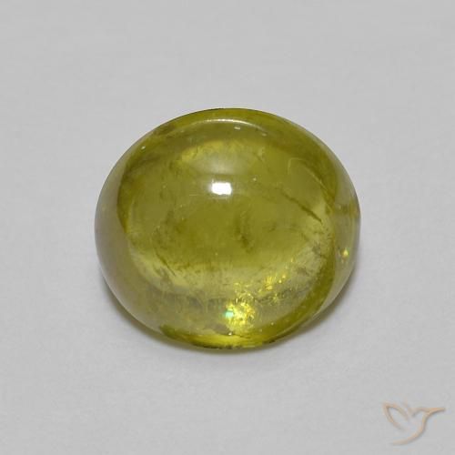 1.45ct 天然 中绿色 榍石, 椭圆形, 透明
