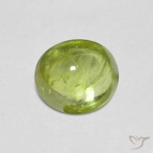 1.07ct 天然 浅活泼的绿色 榍石, 椭圆形, 透明
