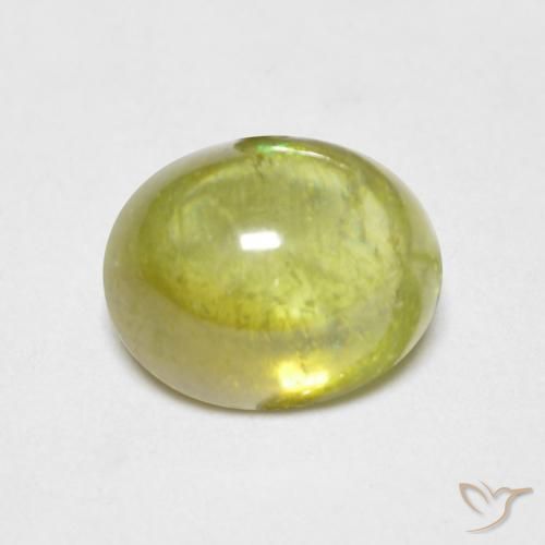 1.30ct 天然 浅绿黄色 榍石, 椭圆形, 透明