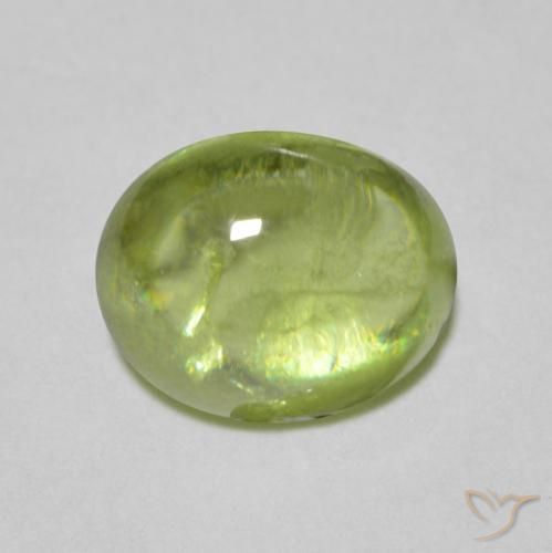 1.30ct 天然 浅活泼的绿色 榍石, 椭圆形, 透明