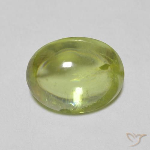 1.25ct 天然 橄榄绿色 榍石, 椭圆形, 透明