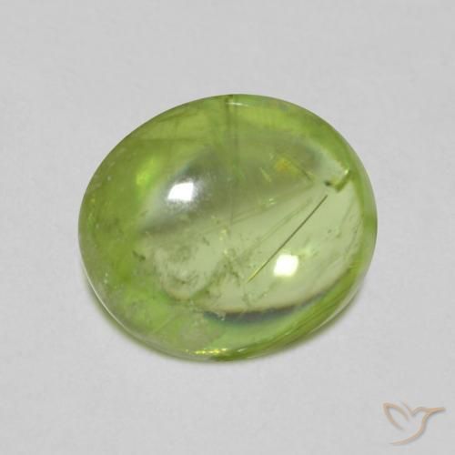 1.34ct 天然 浅活泼的绿色 榍石, 椭圆形, 透明