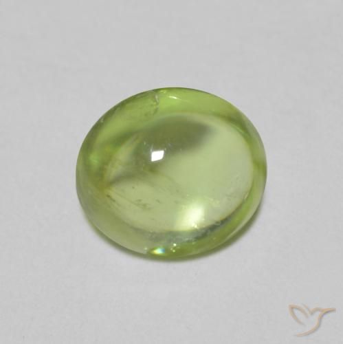0.90ct 天然 浅活泼的绿色 榍石, 椭圆形, 透明
