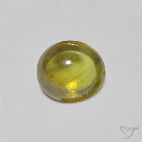 1.13ct 天然 暖绿 榍石, 椭圆形, 透明