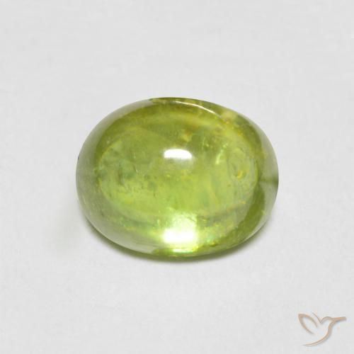 1.55ct 天然 亮绿色 榍石, 椭圆形, 透明