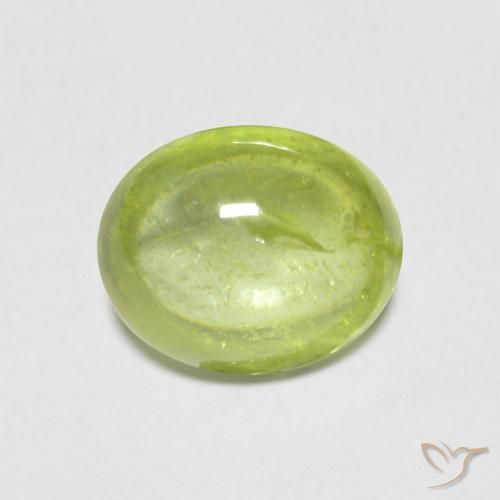 1.56ct 天然 亮绿色 榍石, 椭圆形, 透明