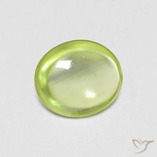 0.63ct 天然 亮绿色 榍石, 椭圆形, 透明