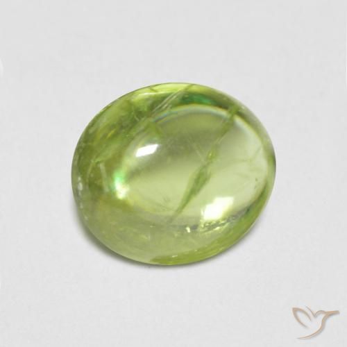 1.68ct 天然 亮绿色 榍石, 椭圆形, 透明