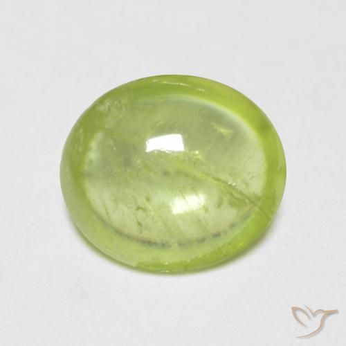1.42ct 天然 亮绿色 榍石, 椭圆形, 透明