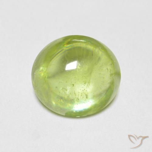 1.58ct 天然 亮绿色 榍石, 椭圆形, 透明