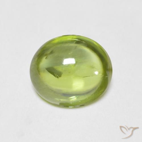 1.34ct 天然 亮绿色 榍石, 椭圆形, 透明
