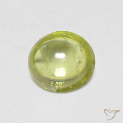 0.97ct 天然 黄绿色 榍石, 椭圆形, 透明