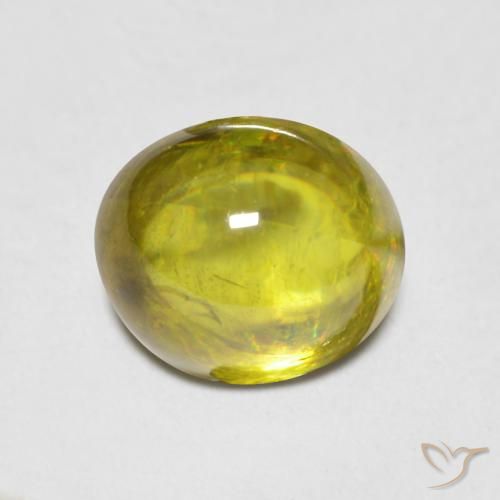 1.78ct 天然 中绿色 榍石, 椭圆形, 透明