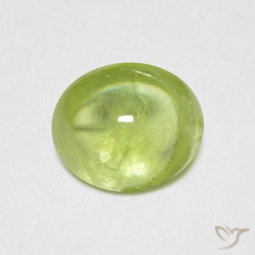 1.33ct 天然 黄绿色 榍石, 椭圆形, 透明