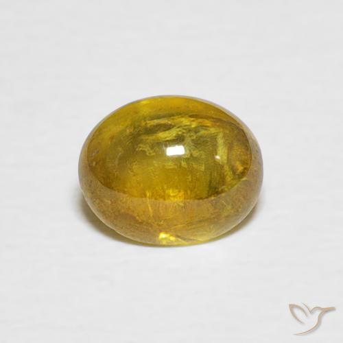 1.02ct 天然 棕黄色 榍石, 椭圆形, 透明