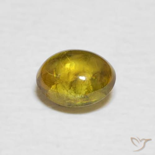 0.39ct 天然 土黄色 榍石, 椭圆形, 透明