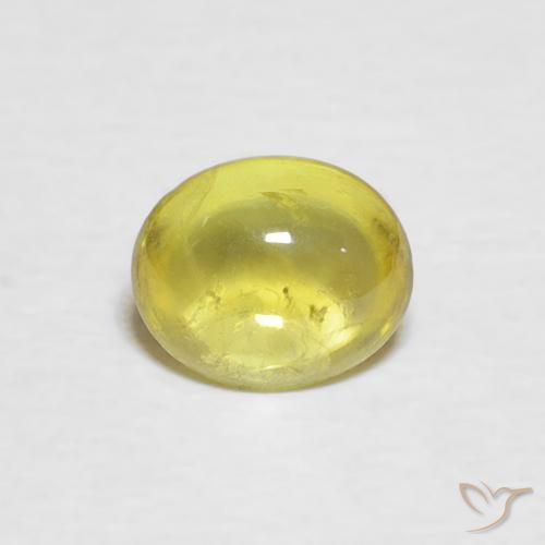 0.89ct 天然 网络黄 榍石, 椭圆形, 透明