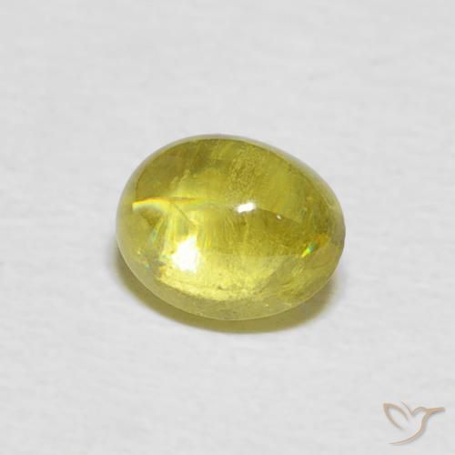 0.84克拉天然榍石，椭圆形，透明