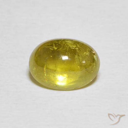 2.12ct 天然 中黄色 榍石, 椭圆形, 透明