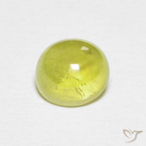 1.53ct 天然 黄绿色 榍石, 椭圆形, 透明