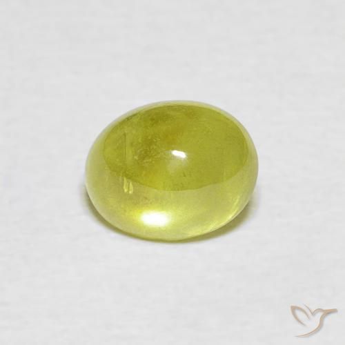 1.21ct 天然 暖土绿 榍石, 椭圆形, 透明
