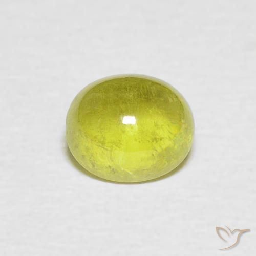 1.08ct 天然 中绿色 榍石, 椭圆形, 透明