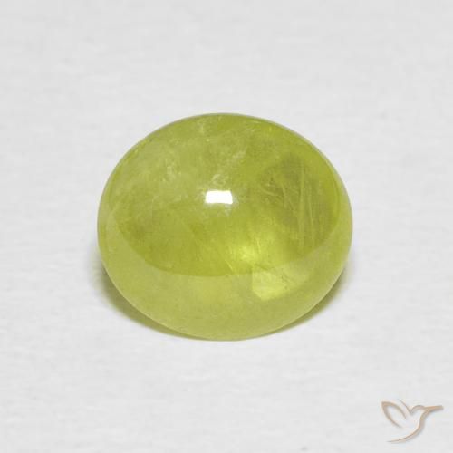 1.93ct 天然 暖土绿 榍石, 椭圆形, 透明