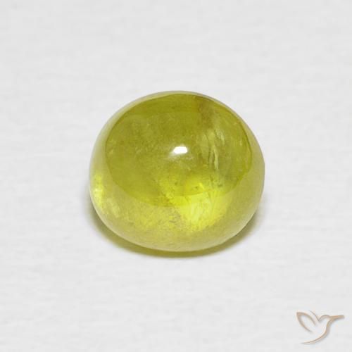 1.47ct 天然 黄绿色 榍石, 椭圆形, 透明