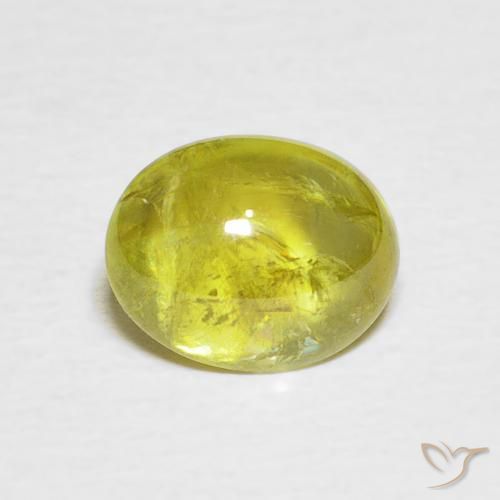 2.20ct 天然 暖土绿 榍石, 椭圆形, 透明