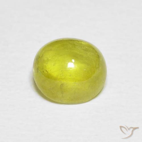 2.06ct 天然 绿黄色 榍石, 椭圆形, 透明