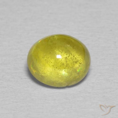 1.53ct 天然 黄绿色 榍石, 椭圆形, 透明