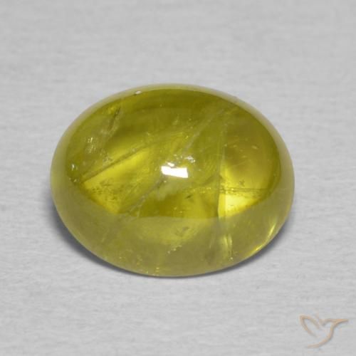 2.33ct 天然 黄绿色 榍石, 椭圆形, 透明