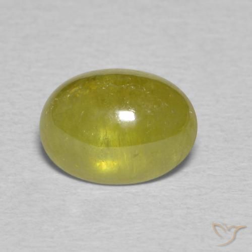 1.81ct 天然 暖土绿 榍石, 椭圆形, 透明