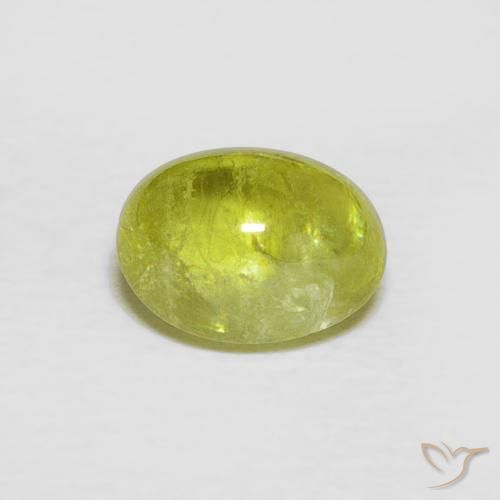 1.59ct 天然 暖土绿 榍石, 椭圆形, 透明