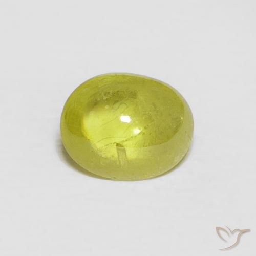 1.19ct 天然 中黄色 榍石, 椭圆形, 透明