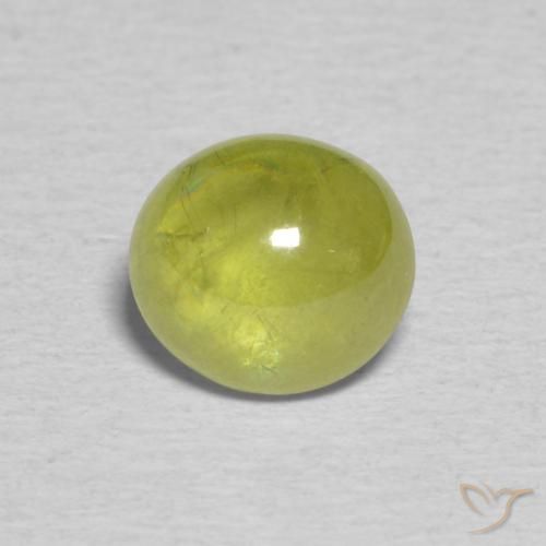 1.27ct 天然 黄绿色 榍石, 椭圆形, 透明