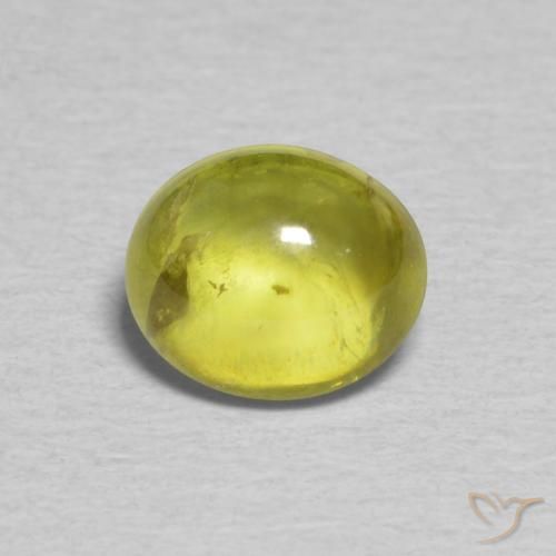 1.17ct 天然 黄绿色 榍石, 椭圆形, 透明