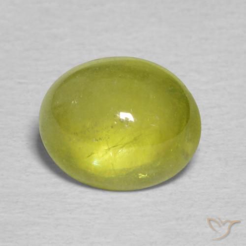 1.63ct 天然 黄绿色 榍石, 椭圆形, 透明