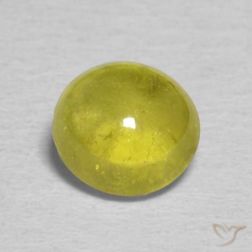 0.85ct 天然 暖土绿 榍石, 椭圆形, 透明