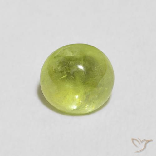 0.85ct 天然 亮绿色 榍石, 椭圆形, 透明