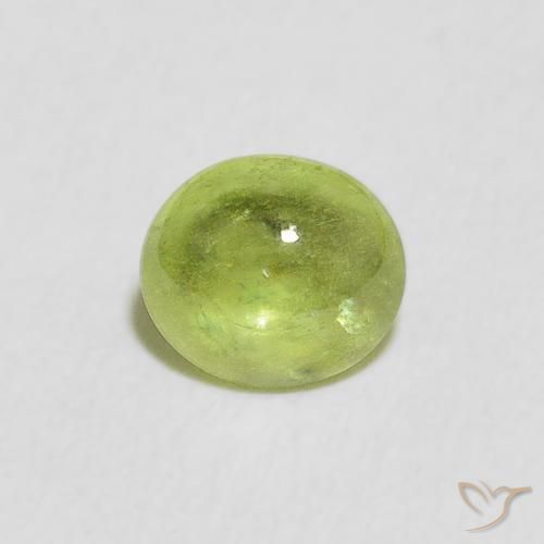 0.80ct 天然 黄绿色 榍石, 椭圆形, 透明