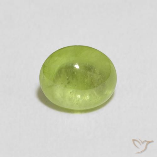 1.02ct 天然 充满活力的绿色 榍石, 椭圆形, 透明