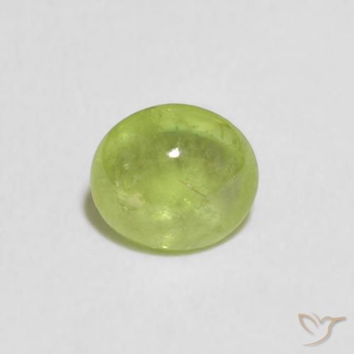 0.78ct 天然 中绿色 榍石, 椭圆形, 透明