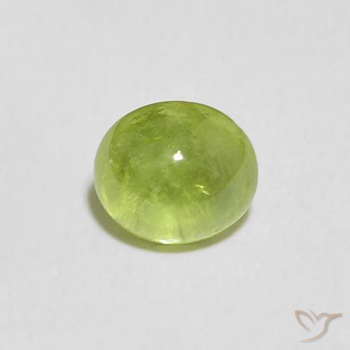 1.09ct 天然 活泼的黄绿色 榍石, 椭圆形, 透明